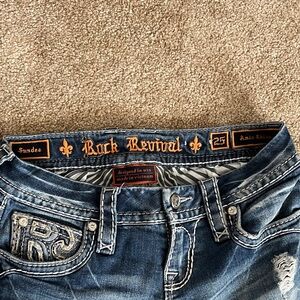 Rock Revival Dark Blue Ankle Jeans